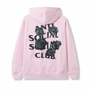 Anti Social Social Club Black Flower Pink Hoodie DS